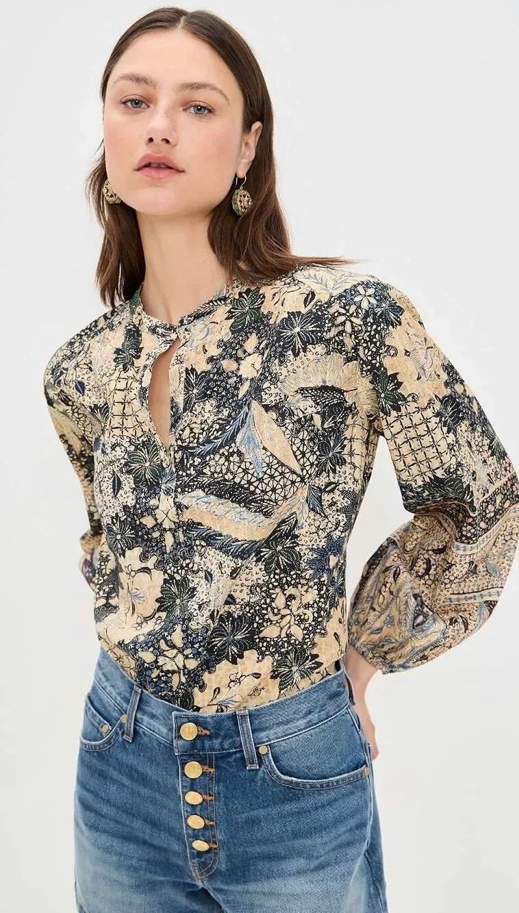 Ulla Johnson Harlowe Blouse in Bellflower NWT Size 2
